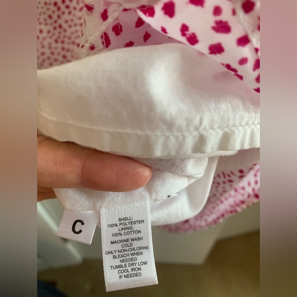 Pink white polka dot animal print ruffle summer dress Y2K boho chic tea party XS - Picture 8 of 8